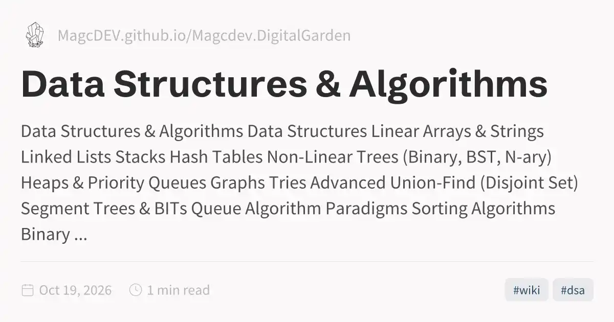 Data Structures & Algorithms